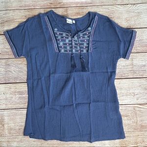 Mudd Girls Slate Blue Shirt, Youth Size 14, NWT